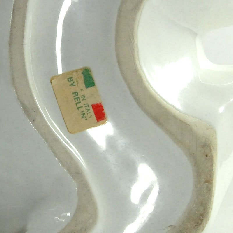 Plateau à Fromage Céramique Bellini – Italie – Couvercle Souris – Bleu – Vintage