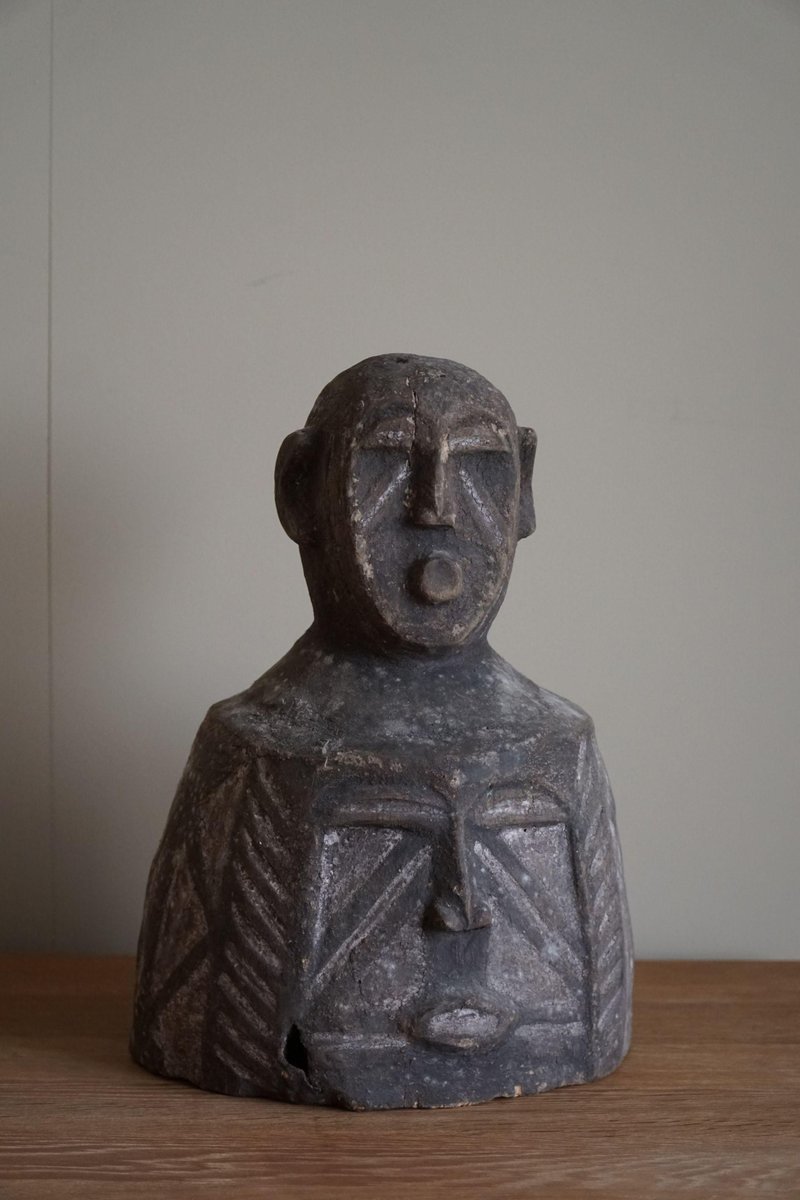 MidCentury African Wooden Sculpture, 1950s for sale at Pamono