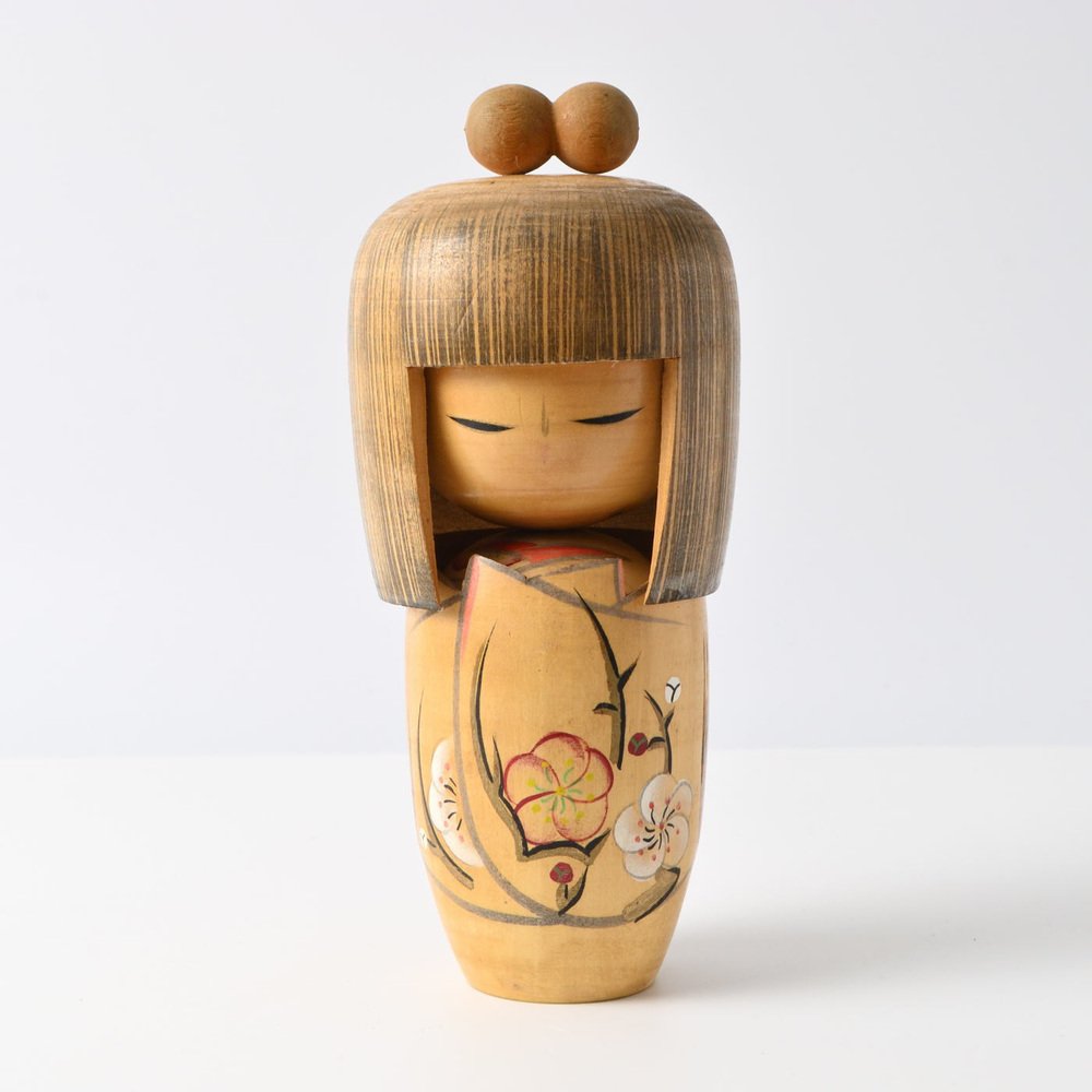 Bambola Kokeshi vintage in legno di Kojo Tanaka, Giappone, anni '50 in ...