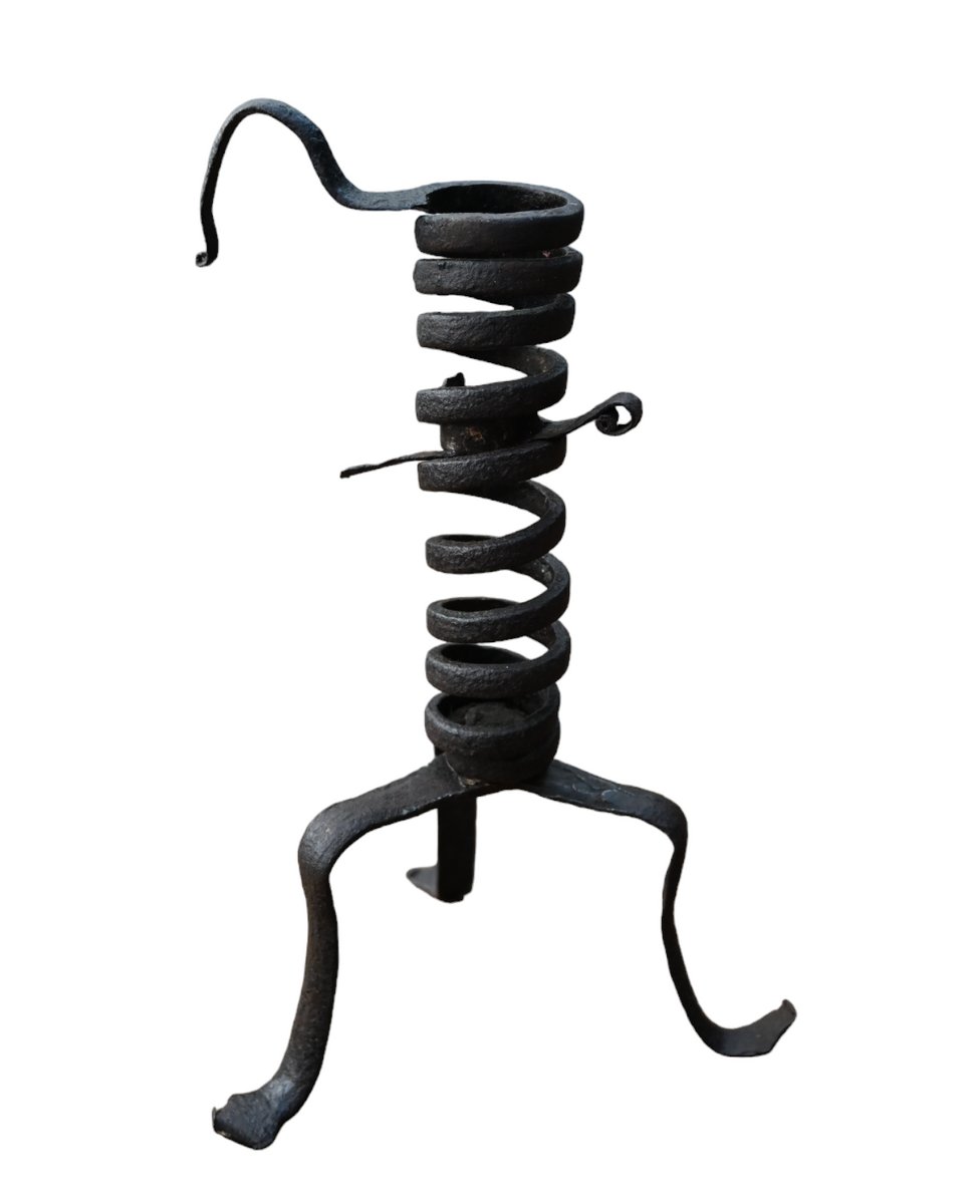 Spiral Candlestick In Wrought Iron 17th Century For Sale At Pamono Spiral Candlestick In Wrought Iron 17th Century For Sale At Pamono
