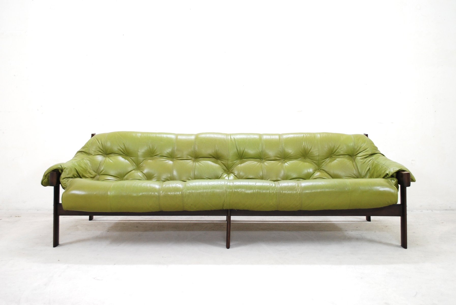 Model Mp 041 Lime Green Leather Sofa From Percival Lafer 1961 For 5 716 00