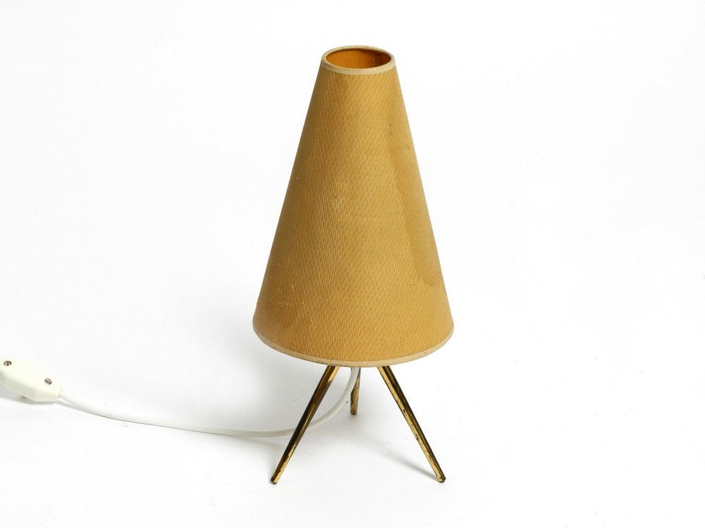 MidCentury Brass Tripod Table Lamp, 1950s for sale at Pamono