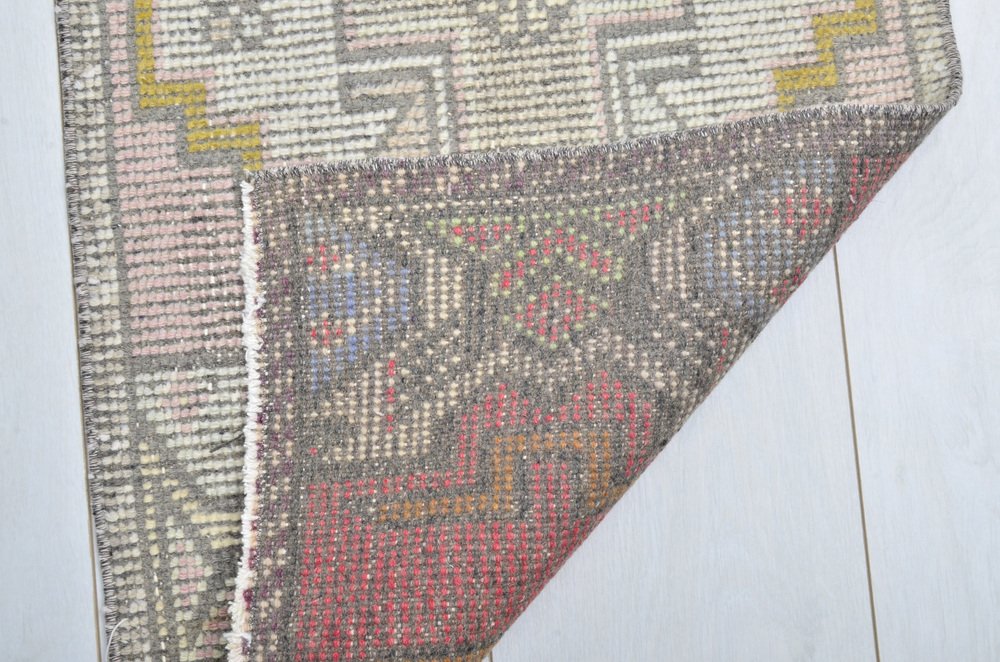 Small Turkish Faded Wool Rug, 1960s for sale at Pamono