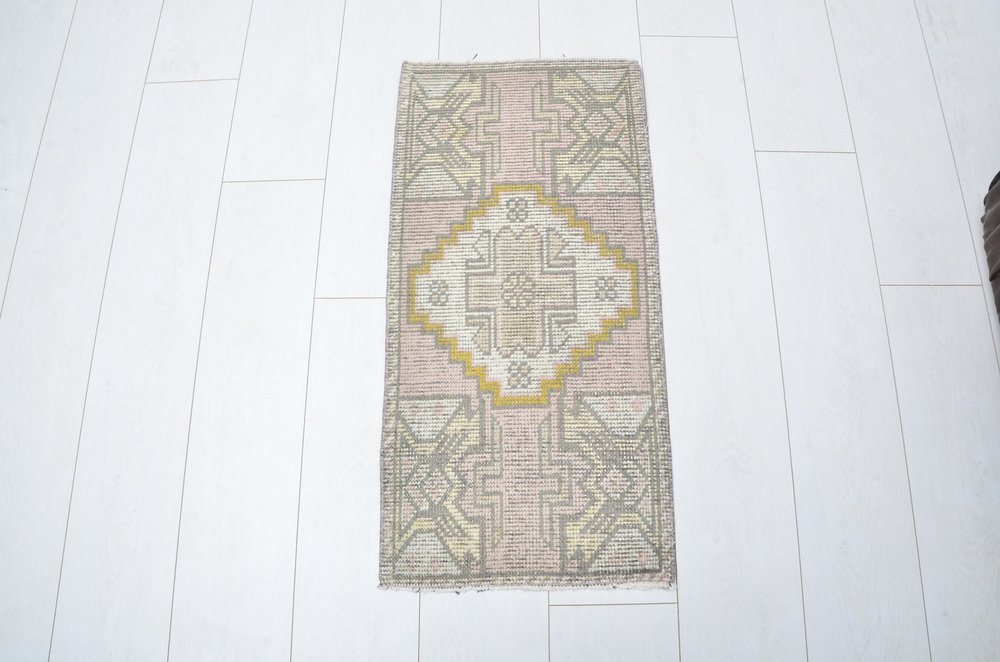Small Turkish Faded Wool Rug, 1960s for sale at Pamono