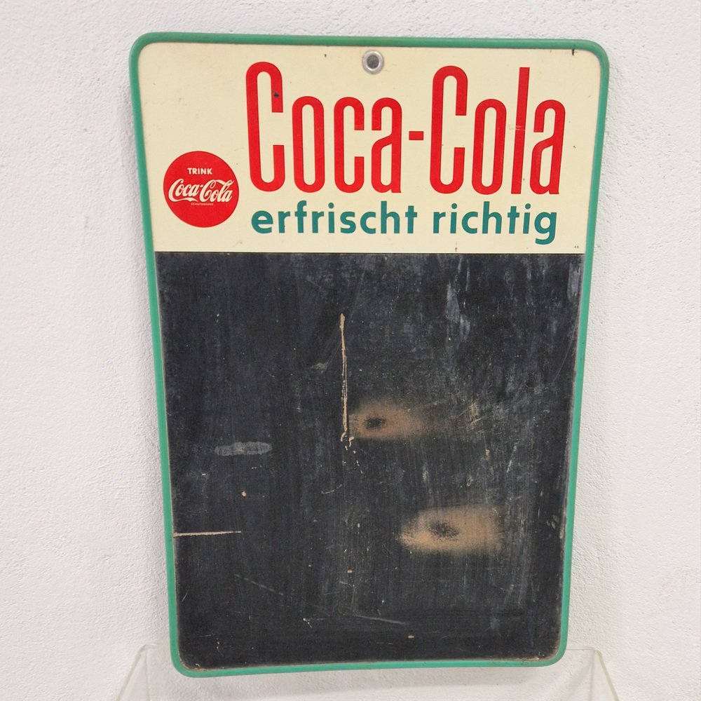 Enseigne Publicitaire Coca-Cola Vintage 1960 Recto-verso (33ml & 1L) - Plastique Et Laiton - Rare