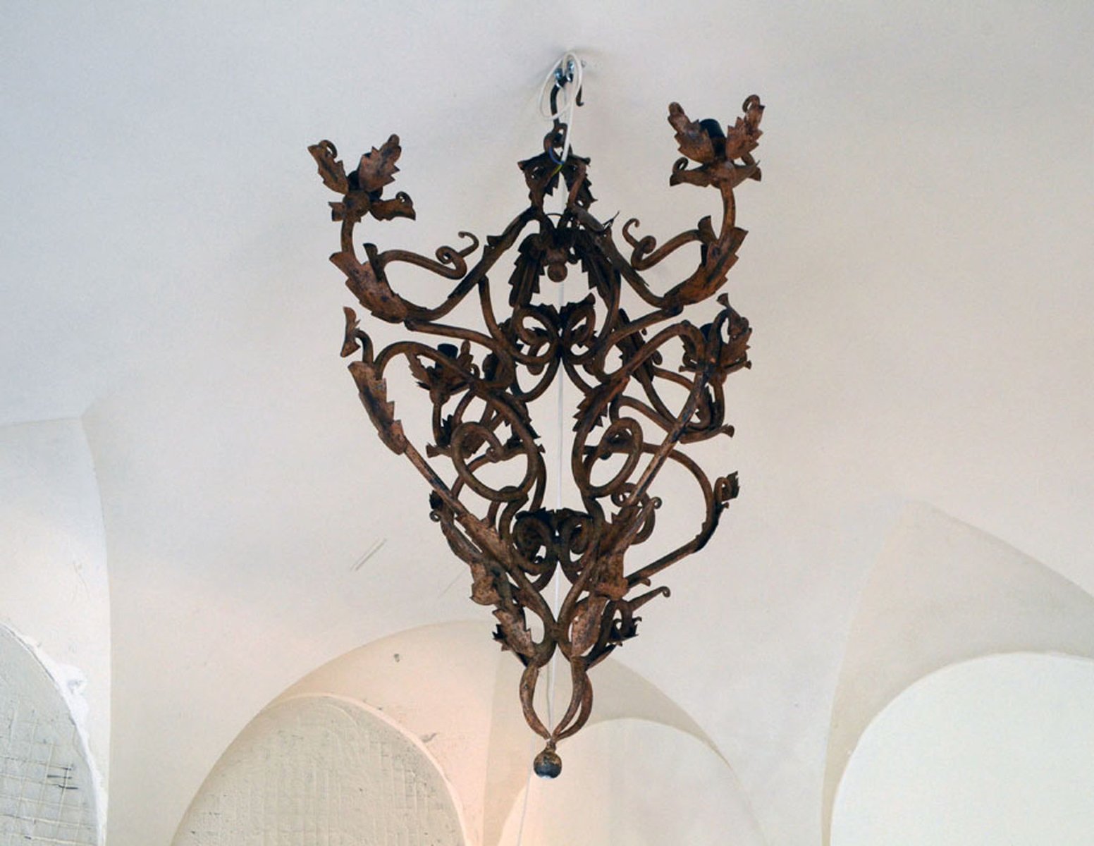 Handgemachter Schmiedeeisen Kronleuchter 1800er