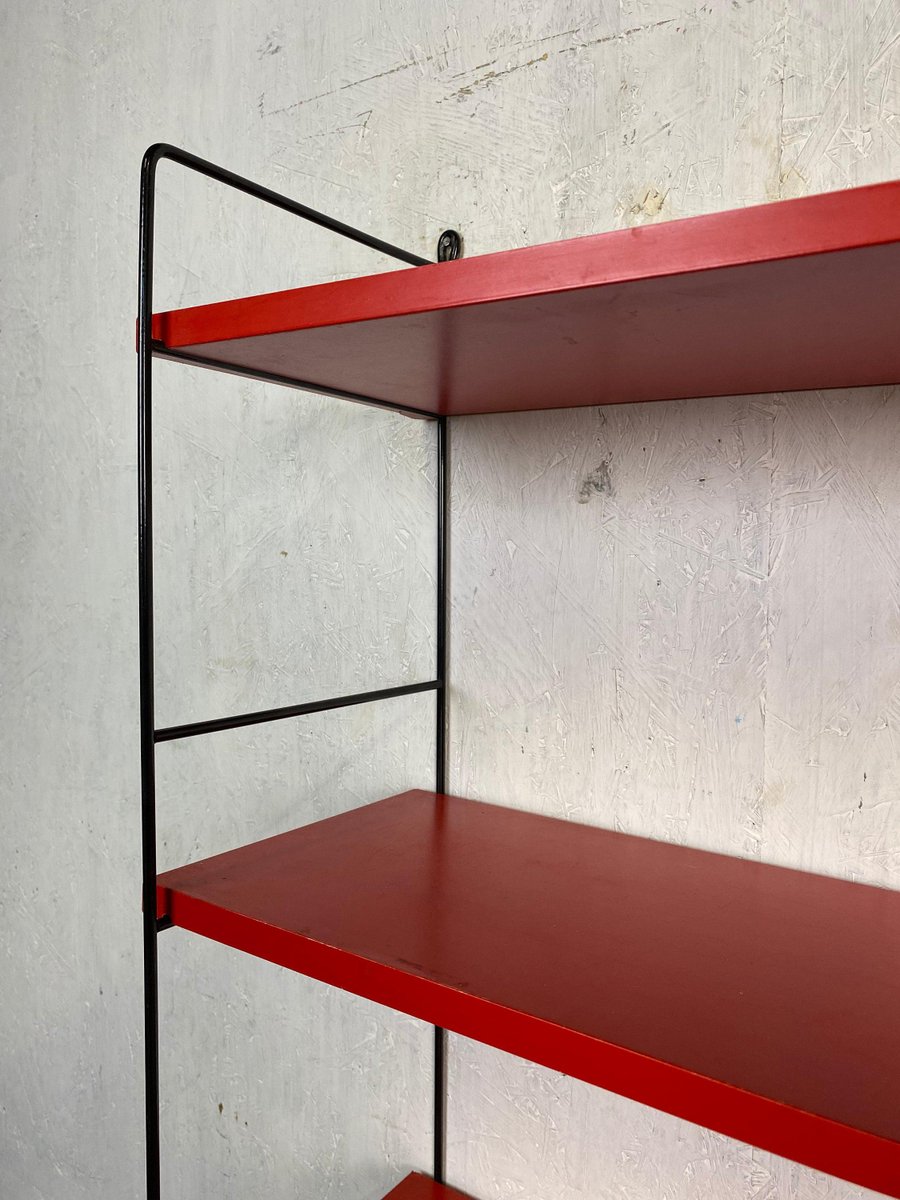 Vintage Modular Wall Shelf in String for sale at Pamono