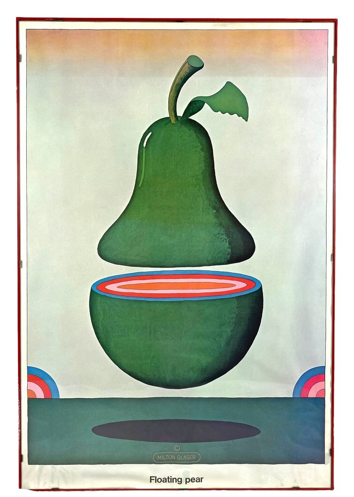 Milton Glaser, Floating Pear, 1977, Glass & Paper, Framed for sale at ...