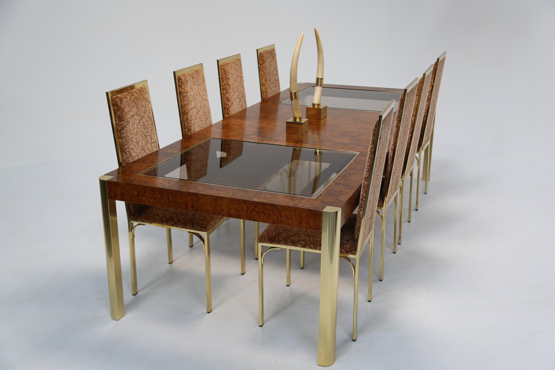 Brass And Glass Dining Room Table