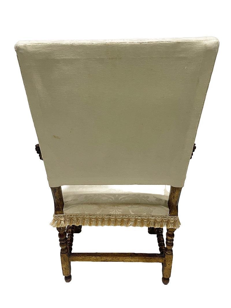 19th Century Italian Throne Armchair for sale at Pamono