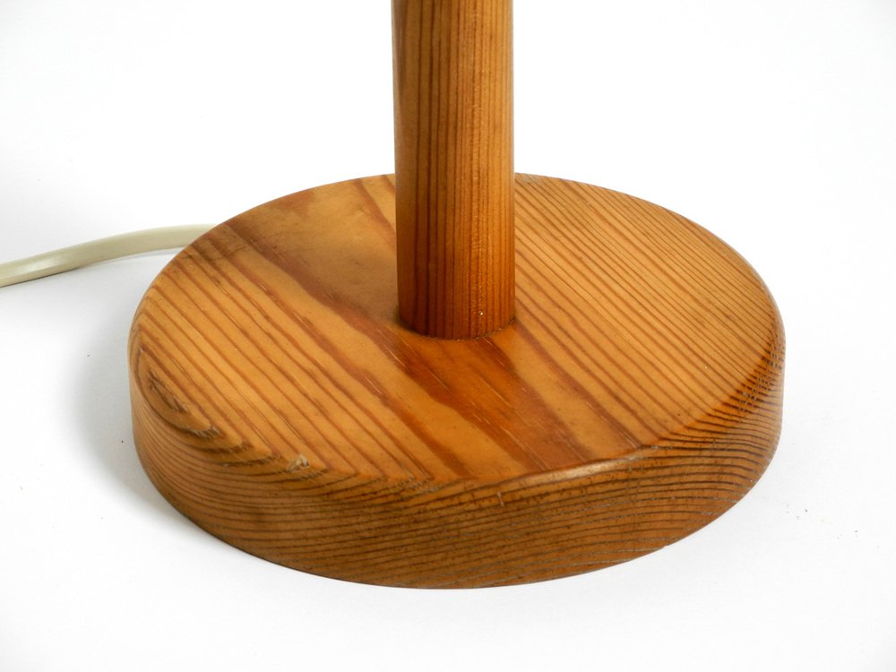 Swedish Pine Bent Veneer Table Lamp by Gb Solbackens Svarveri, 1970s