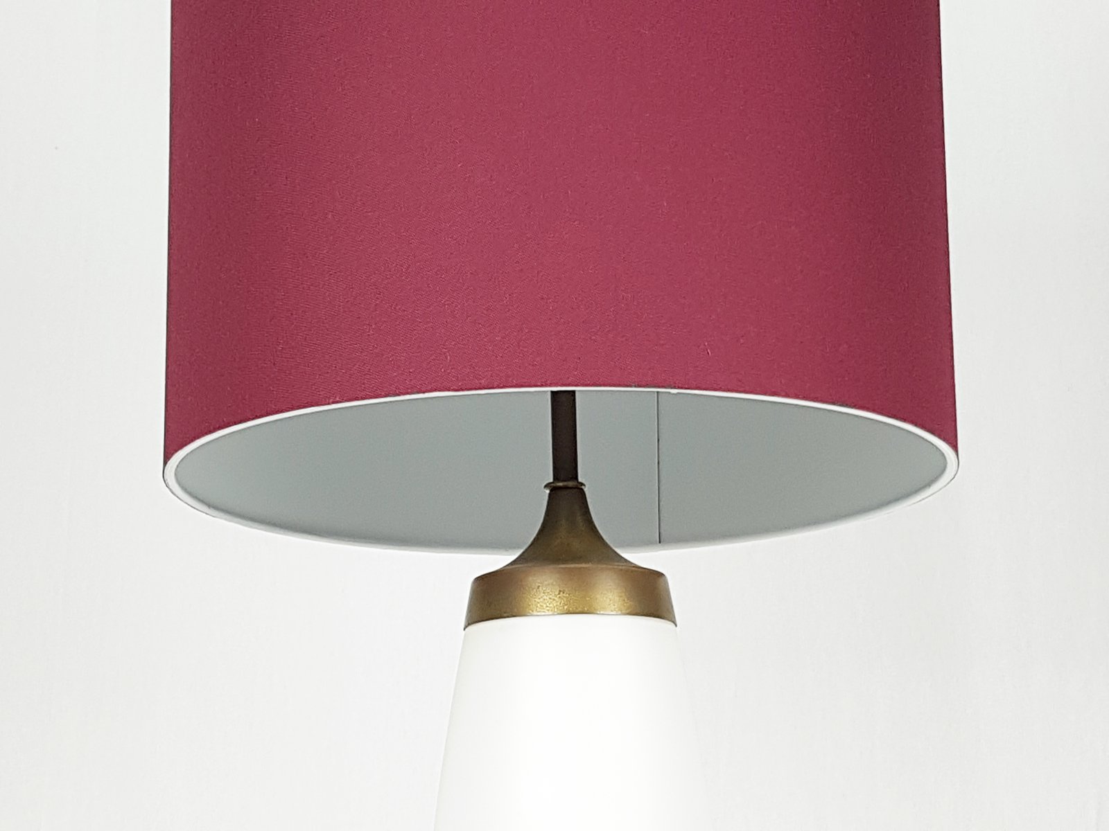 Abat Jour Table Lamp In Brass And Opaline Glass By Bruno Gatta For Stilnovo 1950s For Sale At Pamono