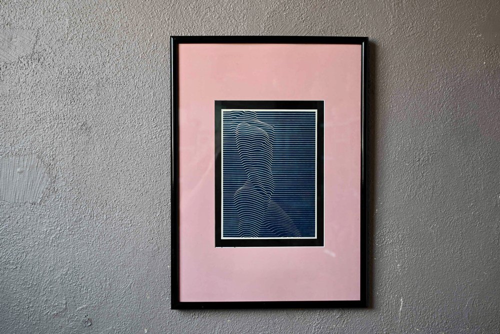 French Artist, Female Nude, Screen Print, 1970s, Framed for sale at Pamono