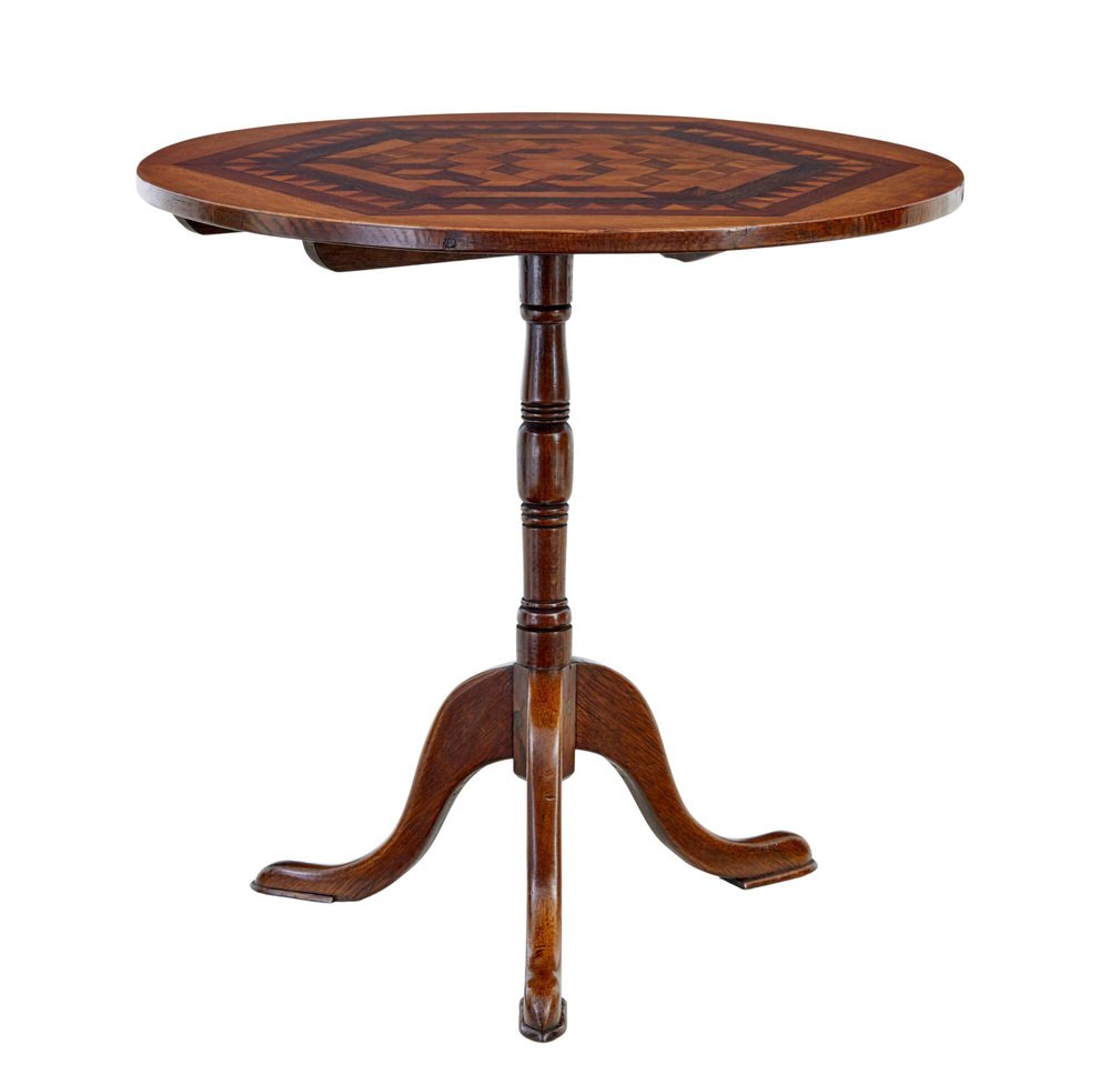 Oak Round Occasional Table