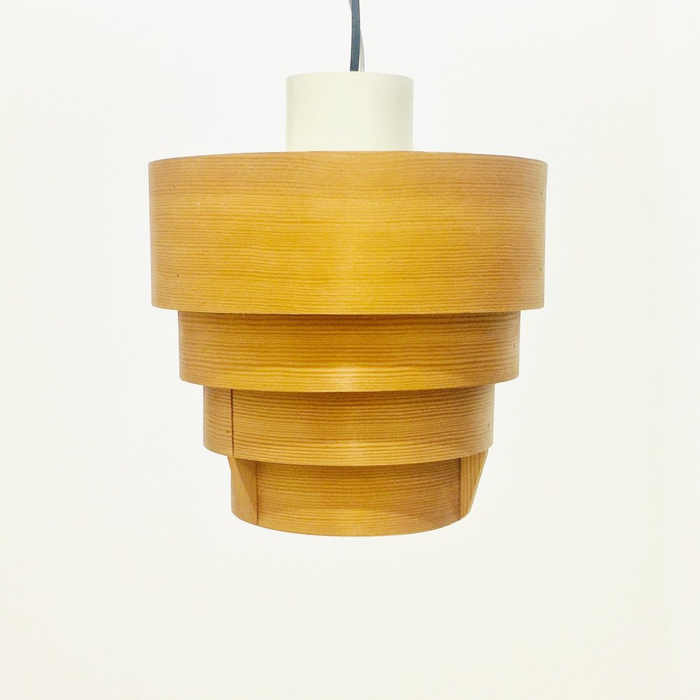 Plafonnier Vintage En Bois - Hans Agne Jakobsson Ellysett - Années 60/70