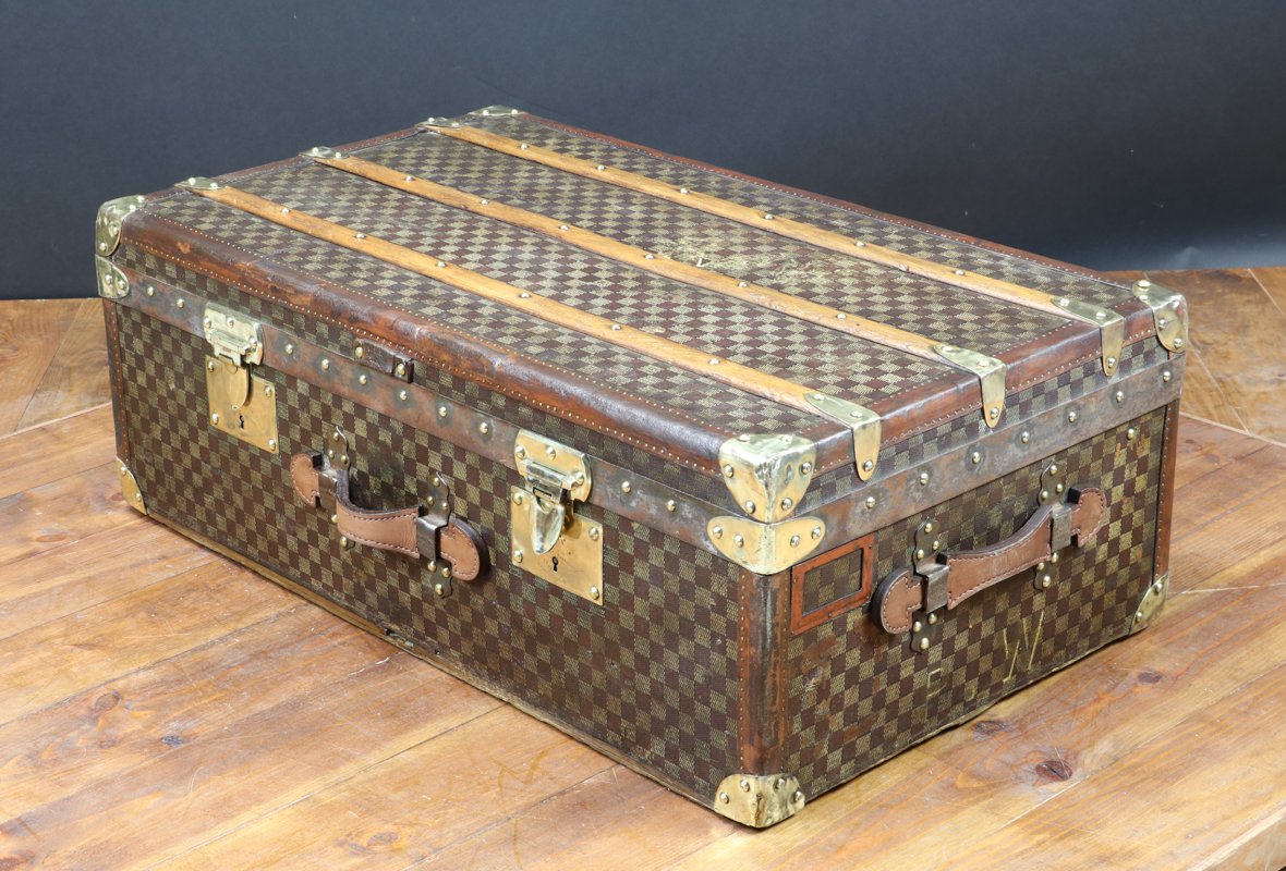 Antique French Travel Trunk from Moynat, 1910 for sale at Pamono