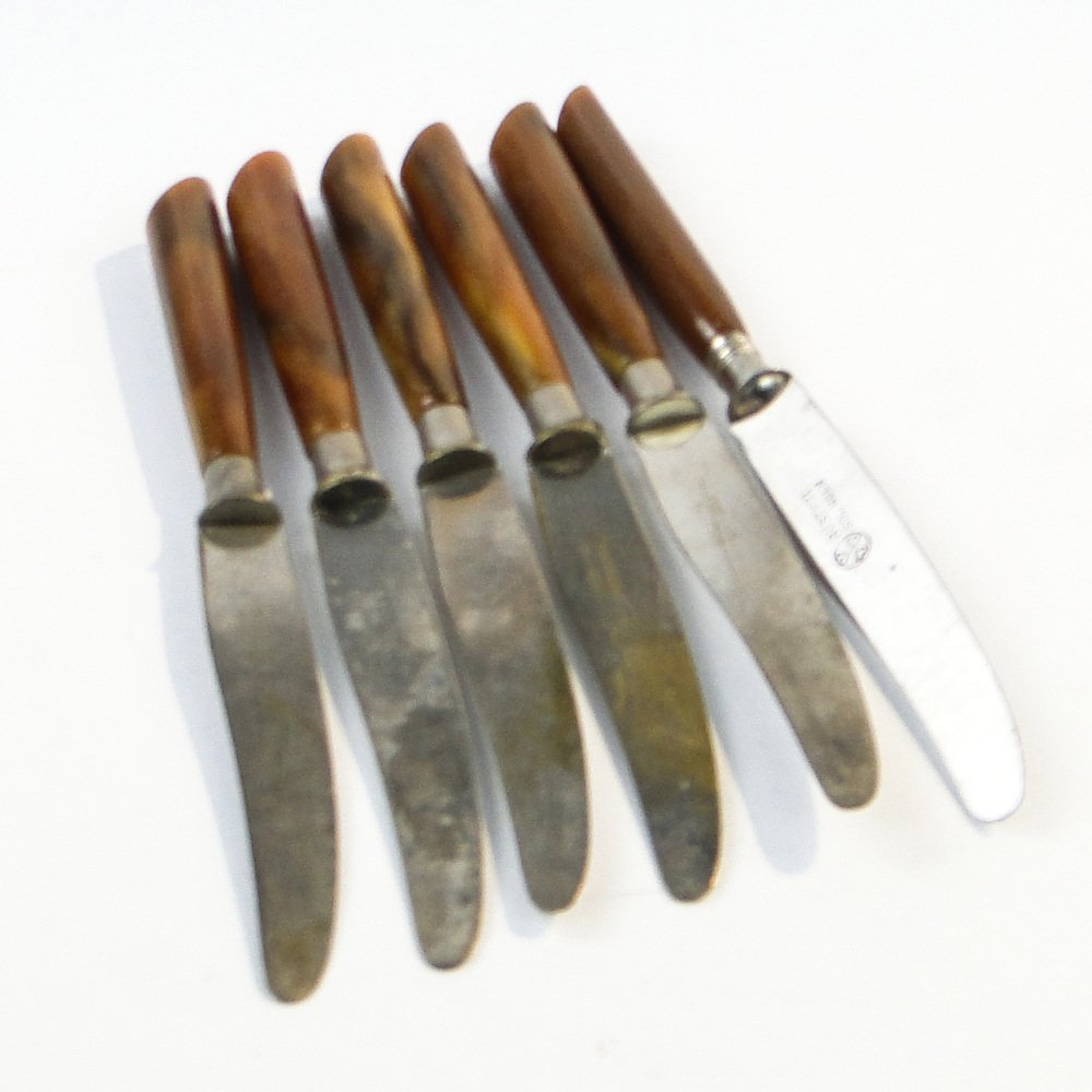 Vintage German Bakelite Knives, 1950s, Set of 6 for sale at Pamono
