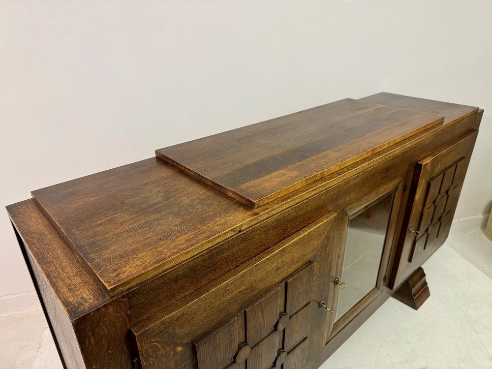 Vintage Oak Sideboard by Gaston Poisson, 1930s for sale at Pamono