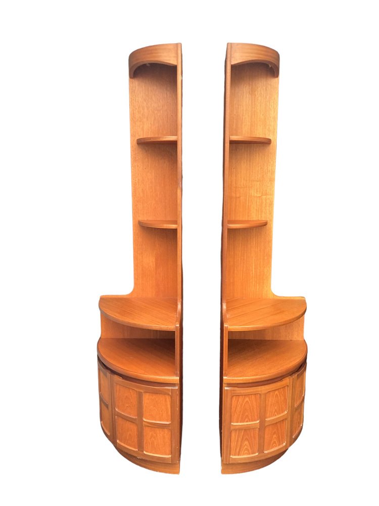 MidCentury Teak Corner Units from Nathan, Set of 2 for sale at Pamono