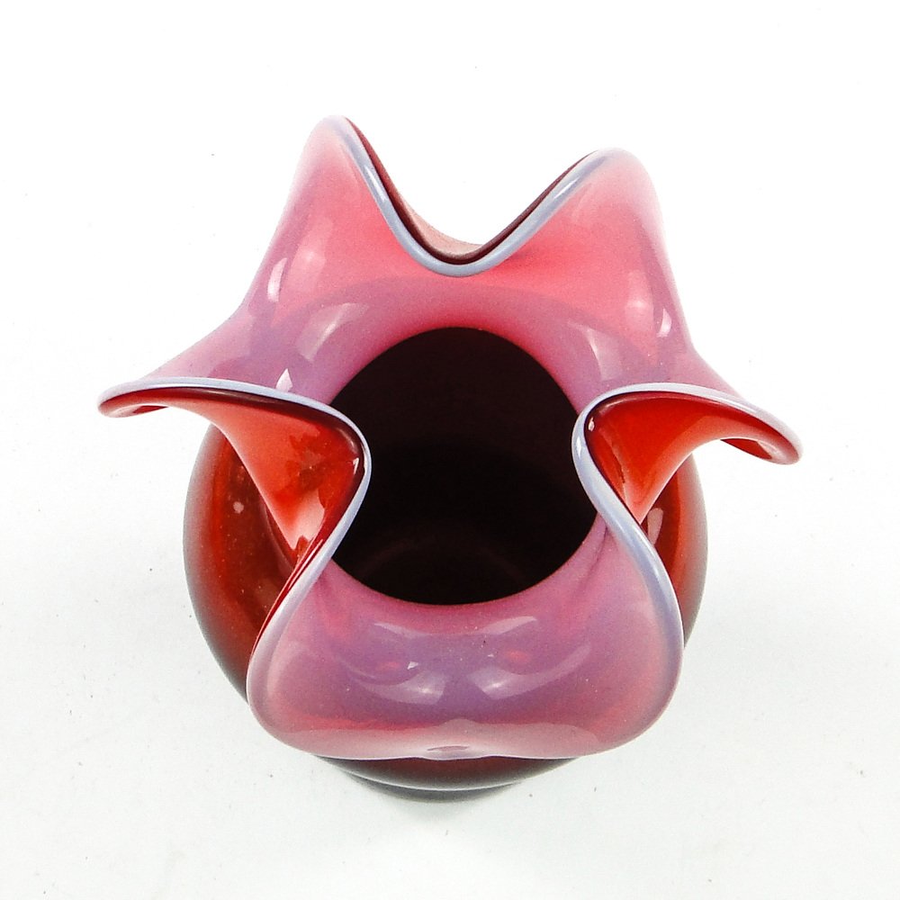 Postmodern Vase by Czesław Zuber for Sudety Glassworks, Poland, 1970s ...