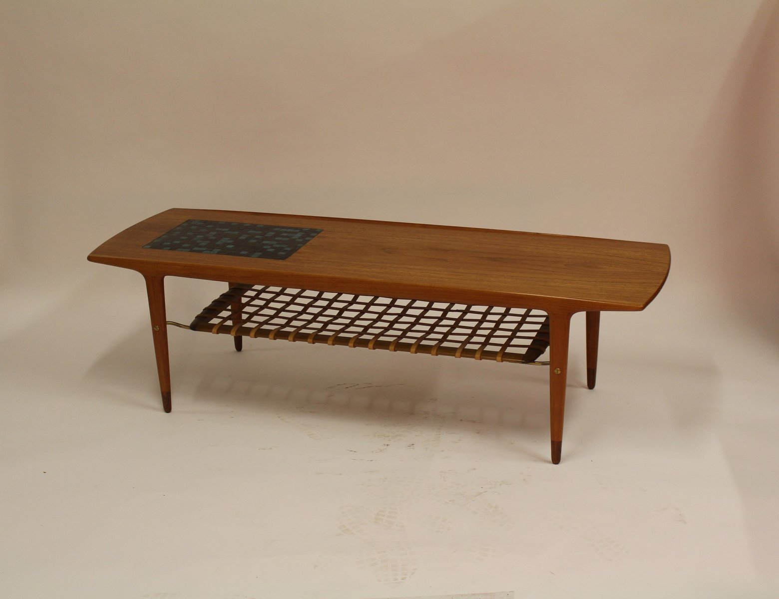 Vintage Danish Teak Coffee Table with Ceramic Tiles and ...
