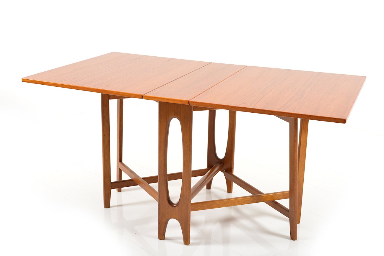 Mesa de comedor abatible vintage de teca de Bendt Winge para Kleppes ... Mesa de comedor abatible vintage de teca de Bendt Winge para Kleppes ...