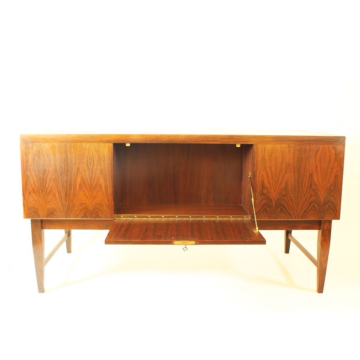 Danish Rosewood Desk With Drawers Shelves 1960s For At Pamono Per Piece