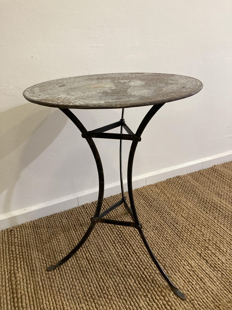 Runder Bistrotisch aus Metall bei Pamono kaufen