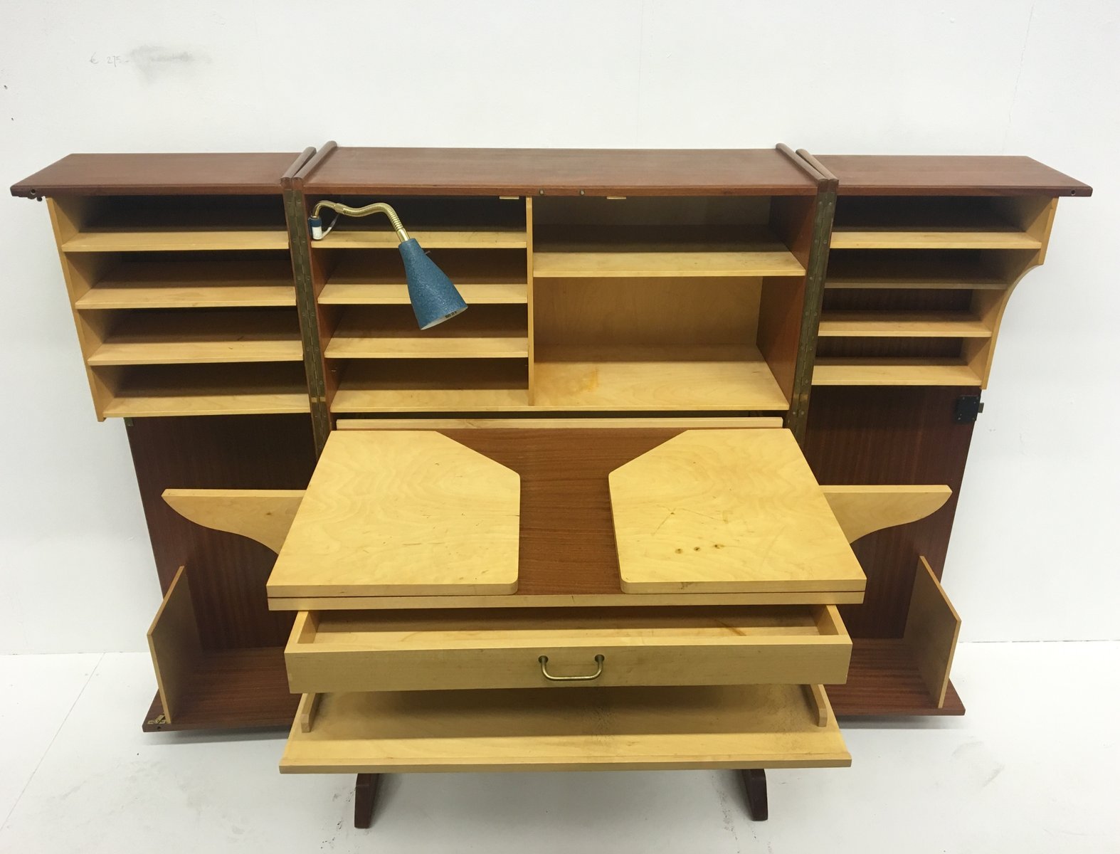 Mid-Century Cabinet with Fold-Out Desk by Mummenthaler ...