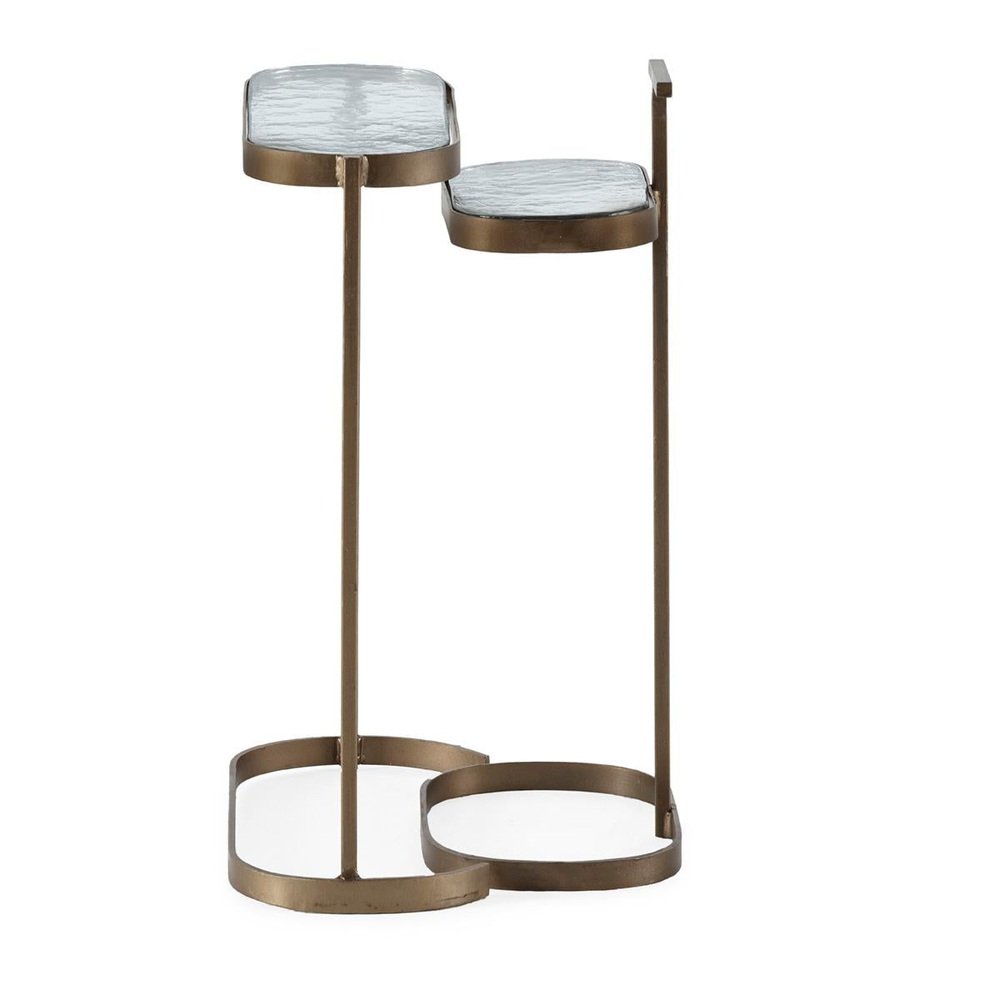 Rustique Glass Side Tables by Thai Natura, Set of 2 for sale at Pamono