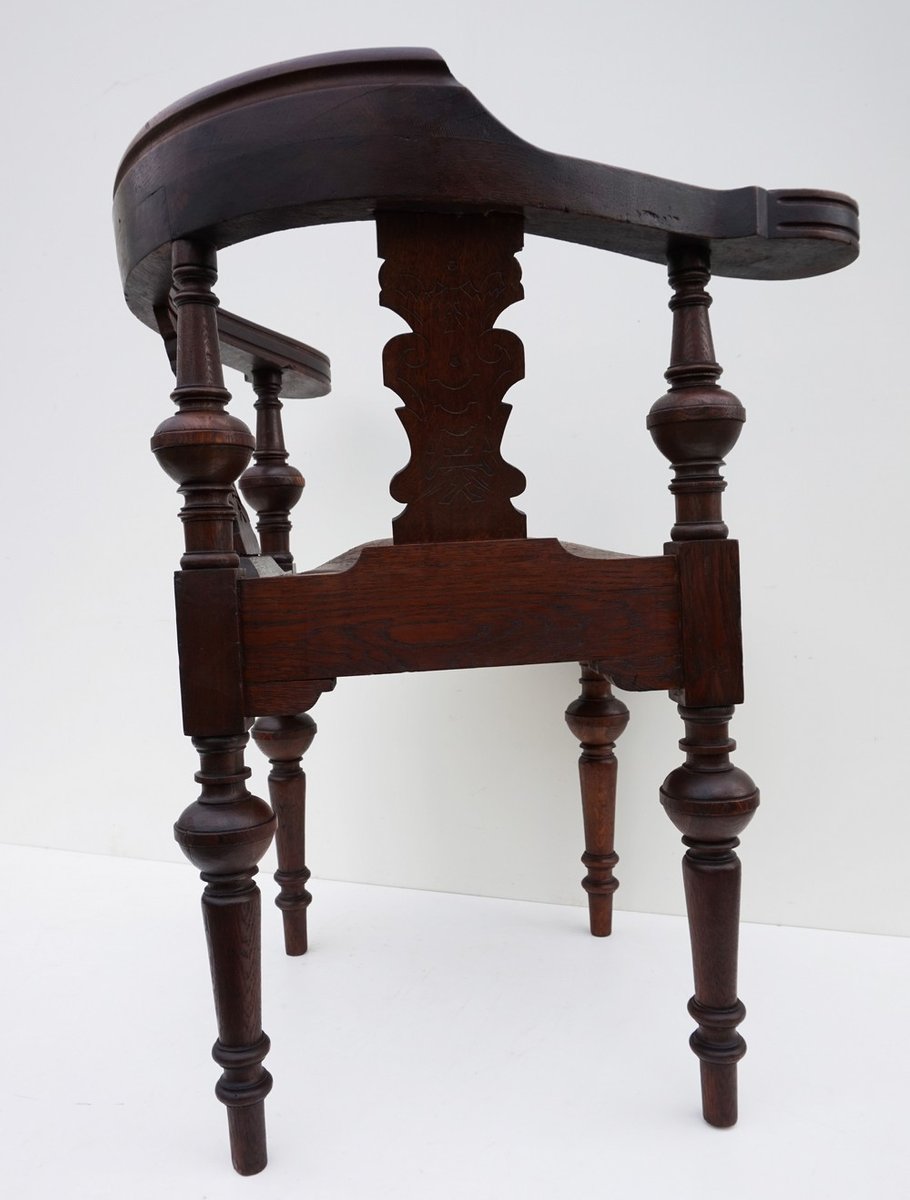 Antique Corner Chair In Carved Oak For Sale At Pamono Antique Corner Chair in Carved Oak - Antique Corner Chair In Carved Oak For Sale At Pamono