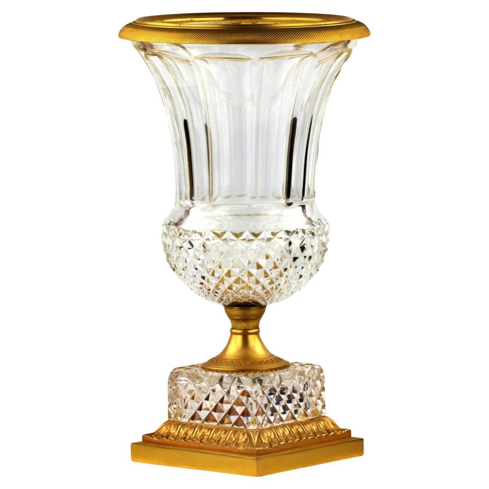 Napoleon III Crystal Vase, France, 19th Century for sale at Pamono
