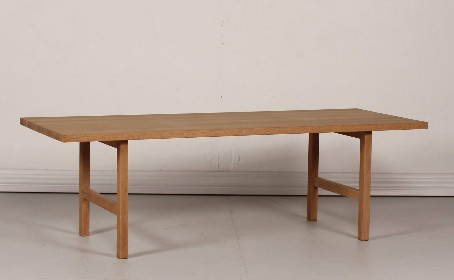 Vintage Danish Oak Long and Low Coffee Table, 1970s for sale at Pamono