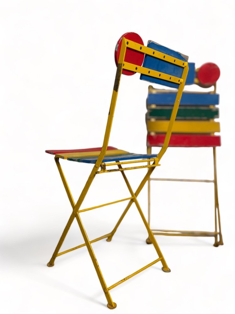 Postmodern Bistro Chairs by Denis Balland for Fermob, France, 1985, Set