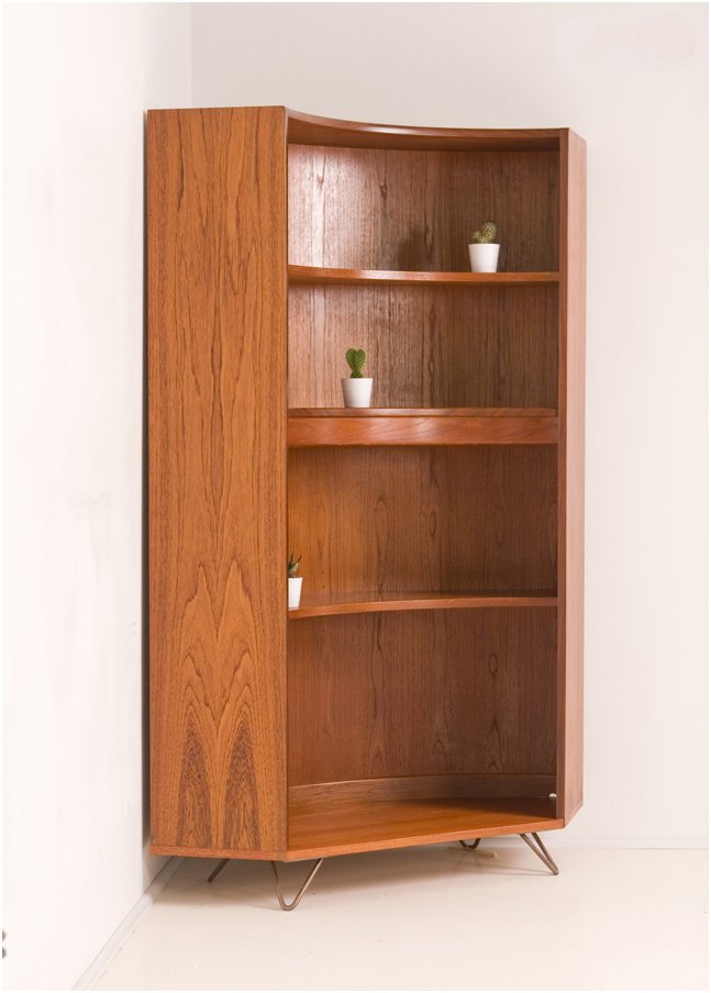 Vintage Teak Corner Bookcase from GPlan, 1960s for sale at Pamono