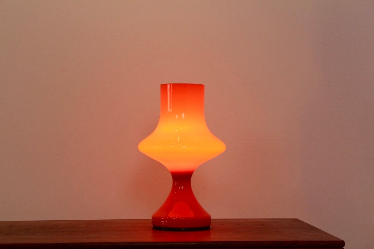 Orange Glass Table Lamp From Venini 1960s For At Pamono Orange Glass Table Lamp From Venini 1960s