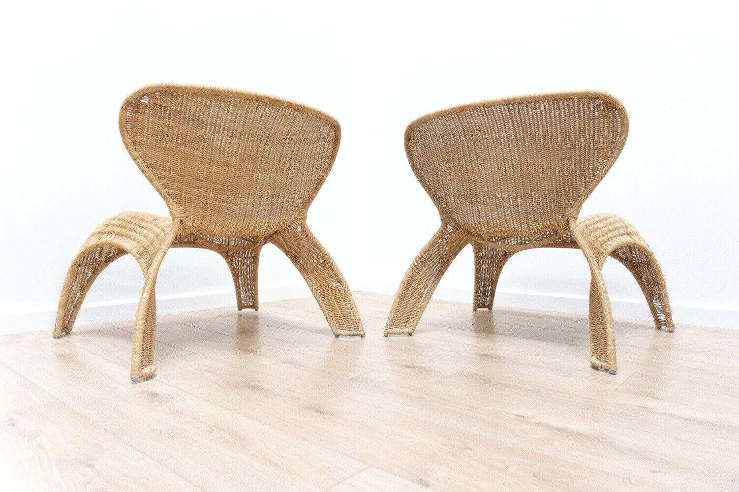 Vintage Gulte Stühle aus Rattan & Korbgeflecht von Ikea, Schweden