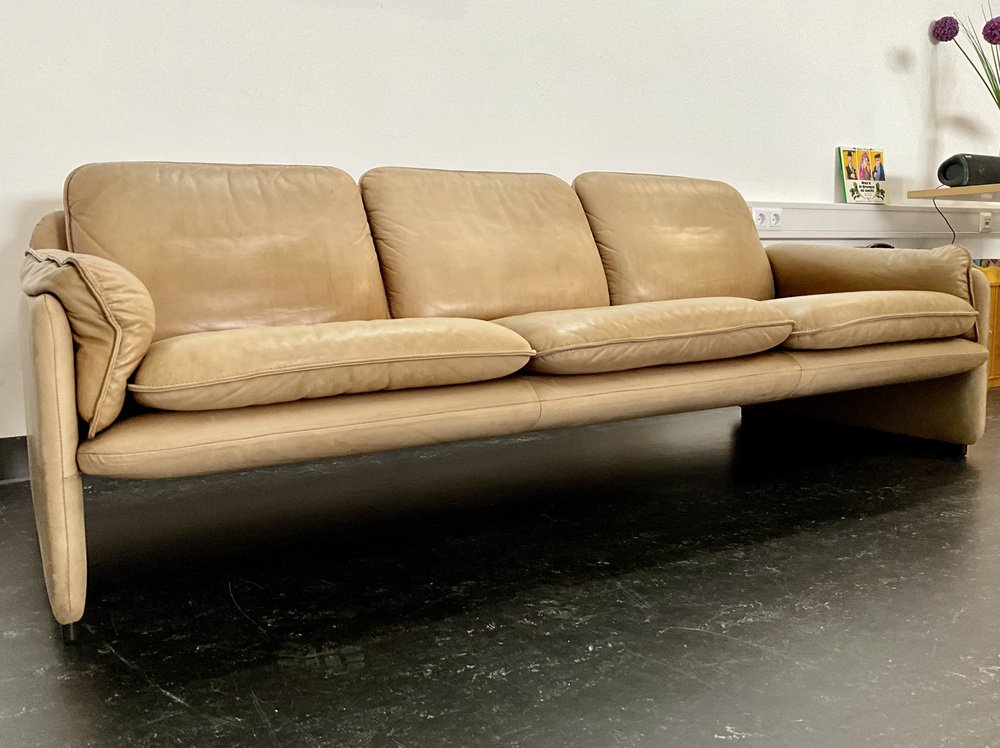 Canapé modulable De Sede DS-19 modèle 'Pagoda' en cuir cognac