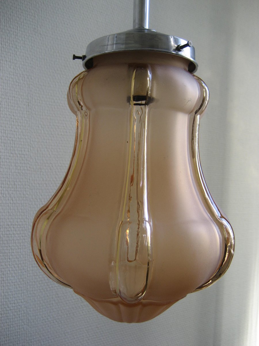 Art Deco Pendant Light With 6 Sided Glass Globe For At Pamono Art Deco Pendant Light With 6 Sided Glass Globe