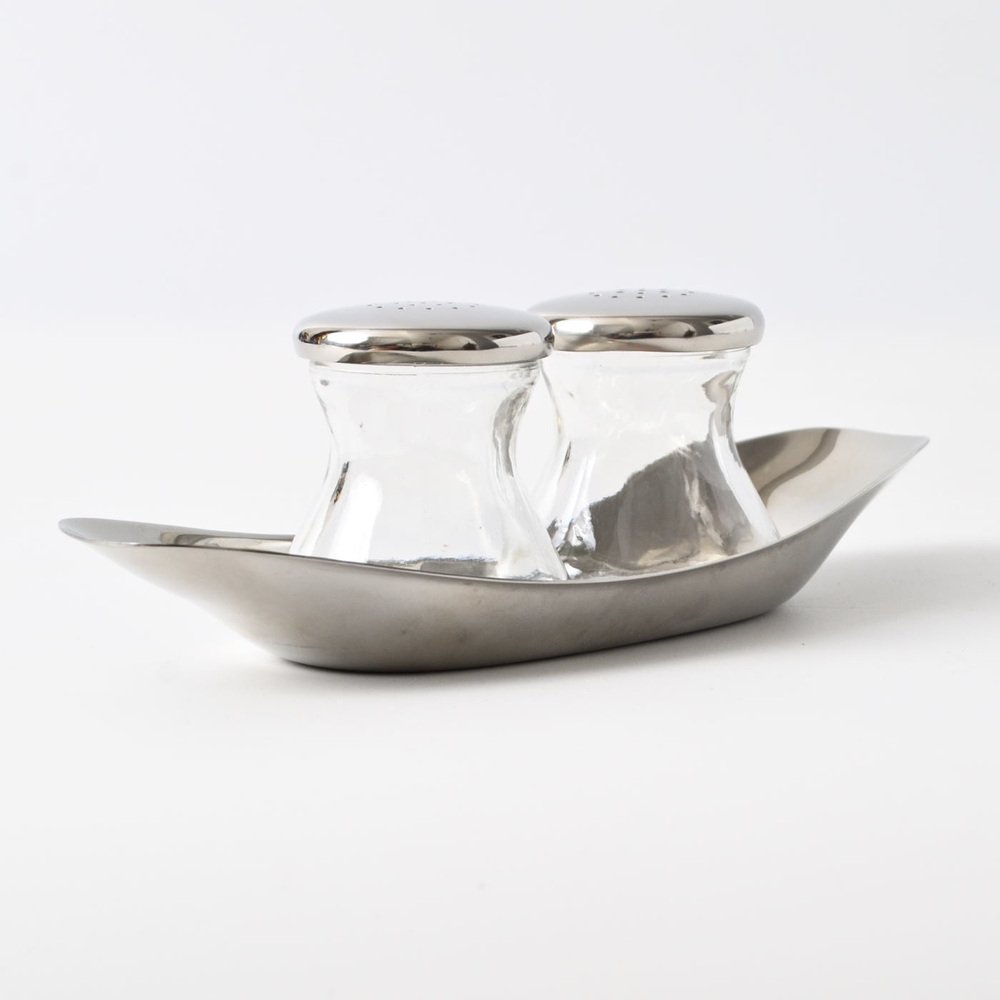 Vintage Salt and Pepper Shaker Set by Wilhelm Wagenfeld for WMF, 1970s