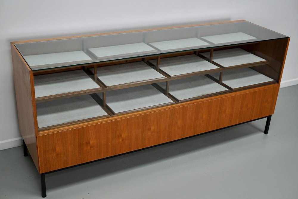 German Beech Haberdashery Shop Cabinet or Jewelry Shop Counter, 1960 ...