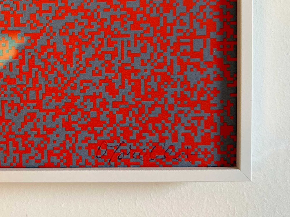 Francois Morellet, A Detail of the 40,000 Red and Blue Squares, 1965 ...