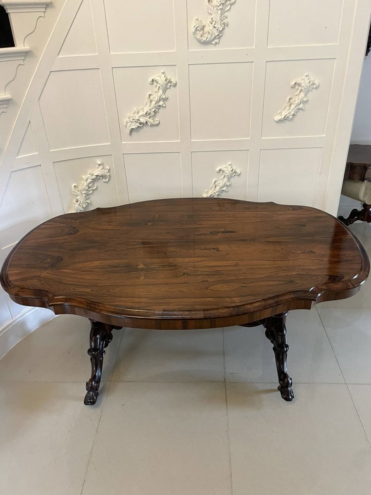 Large Victorian Rosewood Dining Table, 1850s for sale at Pamono