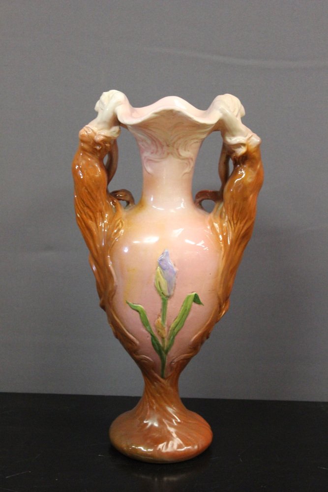 Art Nouveau Vase Decor of Women by Delphin Massier, 1890s for sale at ...