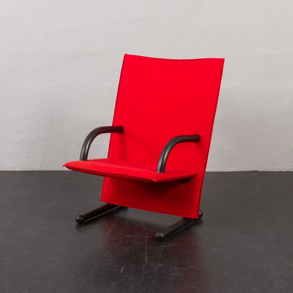 Fauteuil Vintage Arflex Modèle T-Line Par Burkhard Vogtherr - Années 80 - Design Jaune