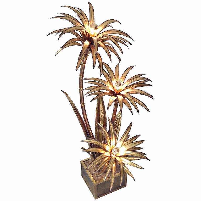 Palm Tree Lamp From Maison Jansen 1972 For At Pamono Palm Tree Lamp From Maison Jansen 1972