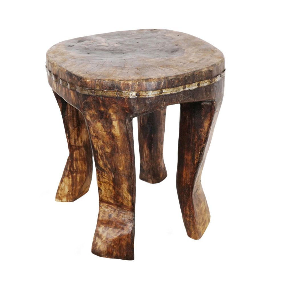 Native Design Stool Wooden Naga Stool for sale at Pamono