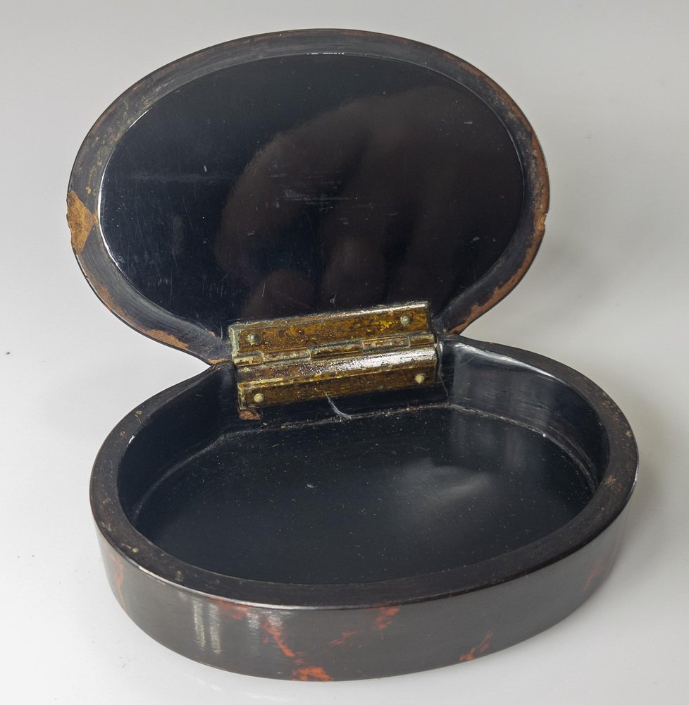 Faux Tortoiseshell Paper Mache Snuff Box for sale at Pamono