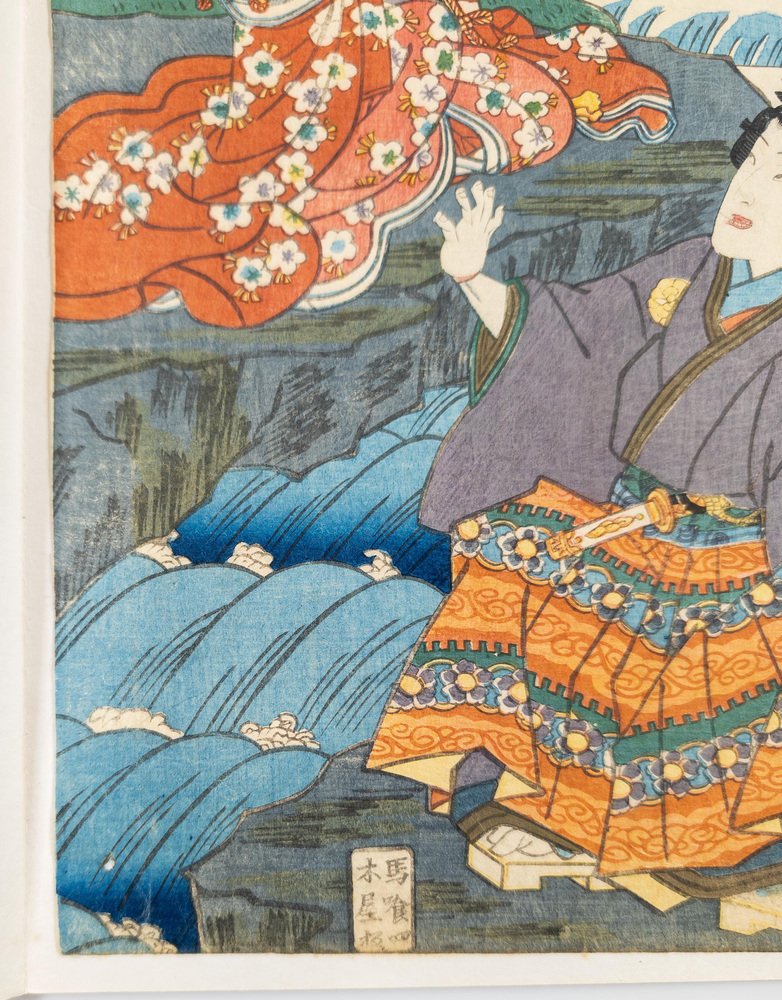 Utagawa Kunisada Japanese Ukiyo E Woodblock Print 1800s For Sale At
