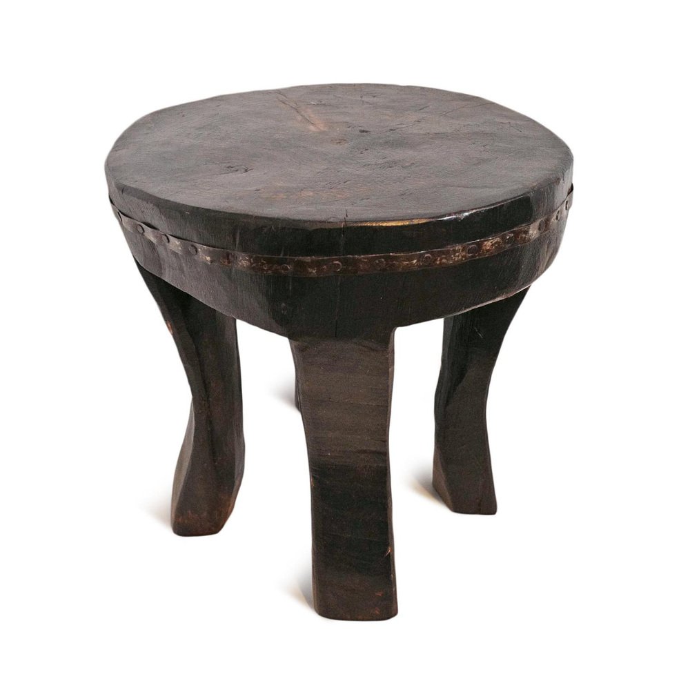 Native Design Stool Vintage Naga Wood Stool for sale at Pamono